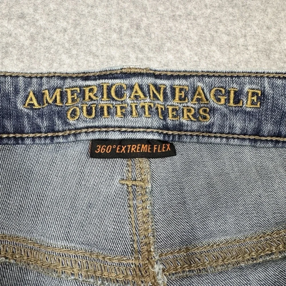 American Eagle‎ Extreme Flex Original Straight Men's 34x30 Light Wash Great fade